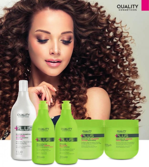 Kit Linha quality Plus - Shampoo- Intensivo - queratina - colágeno - Ativador de Cachos (0)
